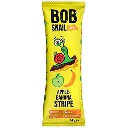 Цукерка Bob Snail Яблучно-банановий страйп, 14 г (4820219344254)
