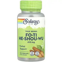 Фо-Ті Solaray Fo-Ti He-Shou-Wu 610 мг 100 веганських капсул