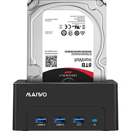 Зовнішня кишеня Maiwo для HDD 2,5"/3,5" SATA через USB3.0 (K308H) - мініатюра 2