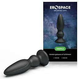Анальна пробка Erospace Deeplo 12.5 см (чорний) - мініатюра 2