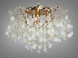 Стельова хрустка люстра Diasha 9334/6G золото 6xE14 16 м2