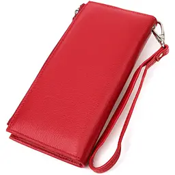 Жіночий вертикальний гаманець з натуральної шкіри ST Leather 22536 червоний - мініатюра 2