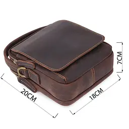 Шкіряна чоловіча vintage сумка 20372 Vintage коричневий - мініатюра 5