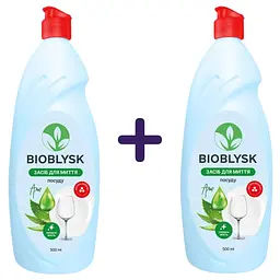 Засіб для миття посуду BioBlysk Алое 1 л (500 мл х 2 шт.)