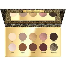 Палетка тіней для повік Eveline Harmony Eyeshadow Palette 10 тонів 10 г - мініатюра 2