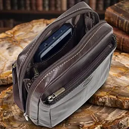 Чоловіча сумка Tony Perotti з натуральної шкіри Italico 9984G-17 (90637) Коричнева - мініатюра 9