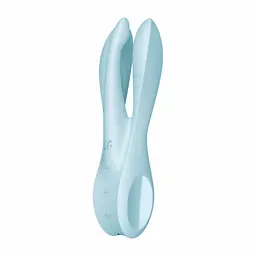 Вибратор Satisfyer Threesome 1 Клиторальный, 14 х 5.6 х 3.6 см голубой
