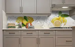 Кухонний фартух Соковиті Лимони вінілова наклейка для кухні цитруси Фрукти Жовтий Happy Pocket Z181360 - мініатюра 5
