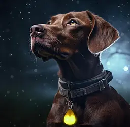 Світлодіодний LED-маячок Happet «Діамант» з USB для собак та котів, помаранчевий (LE04) - мініатюра 2