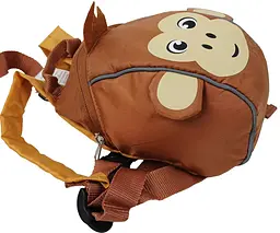 Рюкзак дитячий маленький Riciclo Kleinkinder Rucksack 20x17x10 см поліестер коричневий (мавпка) - мініатюра 7