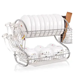 Стійка для зберігання посуду kitchen storage rack, сушарка для посуду - мініатюра 2
