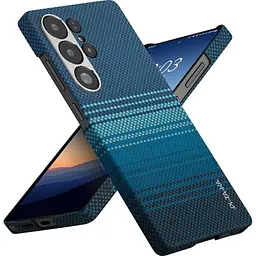 Оригінальний протиударний чохол Samsung Galaxy S25 Ultra Pitaka Tactile Woven Edge Case MagSafe (S938) Moonrise KS2502U - мініатюра 10