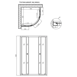 Душова кабіна Agua Cascad - S.D.90x90 см (без піддона) (CV035442) - мініатюра 8