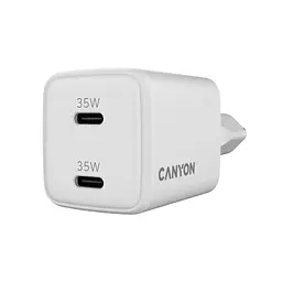 Зарядний пристрій Canyon CU35CC GaN 35 Вт 2xPD EU білий (CNS-CUW35CC) - мініатюра 4