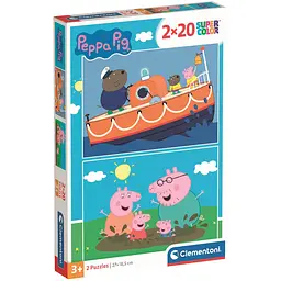  Пазл 2 в 1 Clementoni Peppa Pig: 2 пазли по 20 елементів (24797)