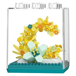 Дитячий конструктор Bambi Flower Language 7345 у колбі, 327 деталей - мініатюра 2