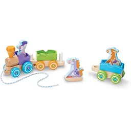 Потяг з тваринами Melissa & Doug дерев'яний (MD14608) - мініатюра 3