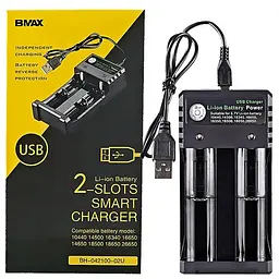 Зарядний пристрій Normal BMAX Charger на 2 слоти Black (11009) - мініатюра 3