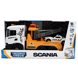 Ігровий набір TechnoDrive серії Mid Truck - Евакуатор Scania з машиною поліції (3004KS)
