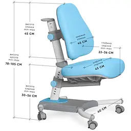 Дитяче ортопедичне крісло Evo-kids Omega (Y-220 KBL) - мініатюра 3