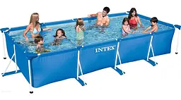 Басейн прямокутний каркасний з фільтрувальним насосом Intex 450 x 220 x 84 см - мініатюра 2