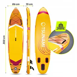 Надувна SUP дошка TSUNAMI PRO 350 см з веслом T11 (P-5905973405584) - мініатюра 10