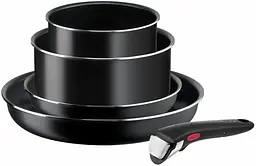 Набір посуду Ingenio Easy Cook & Clean, 5предметів, алюміній, нержавіюча сталь, бакеліт, чорни Tefal kuh0014703 - мініатюра 2