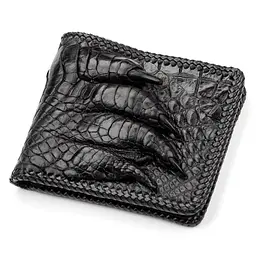 Портмоне з натуральної шкіри крокодила чорне CROCODILE LEATHER 18004