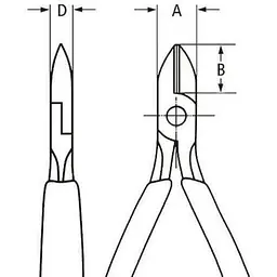 Кусачки бокові (бокорізи) для електроніки O3,0мм, 125мм KNIPEX 76 12 125, поліровані - мініатюра 3
