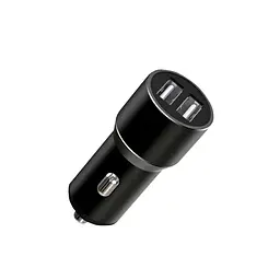 Автомобільний зарядний пристрій XO TZ09 (2USB, 2.4A) Black + кабель USB Type-C (6920680873500) - мініатюра 2