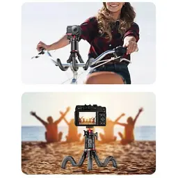 Штатив RTAKO C03 Octopus Extendable Tripod Selfie Stick (with Detachable Phone Holder) Black (6942063212416) - мініатюра 4