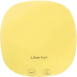 Ваги кухонні Liberton LKS-0718, Yellow, до 10 кг, дисплей, тарокомпенсація, автовідключення, індикатор перевантаження, батарейка: 2*ААА у комплекті - мініатюра 2
