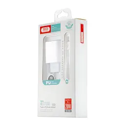 Мережевий зарядний пристрій XO L77 EU 20W Fast charger with Lightning cable ( Type to Lightning ) Білий - мініатюра 2