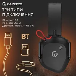 Навушники GamePro Genesis Mercury Pro 3-Mode Black (HSW120B) - мініатюра 6