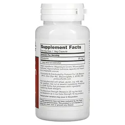 Мелатонін Protocol for Life Balance Melatonin 20 мг 90 капсул - мініатюра 2