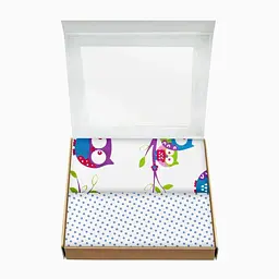 Пелюшки багаторазові Cosas дитячі B&D Owls 2 шт., 80х100 см, бірюзові - мініатюра 2