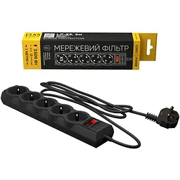 Мережевий фільтр живлення LogicPower LP-X5 PREMIUM, 2m black (9583)