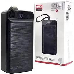 Зовнішній портативний акумулятор XO PR158 50000 mAh 22.5W чорний 6920680829279 - мініатюра 2