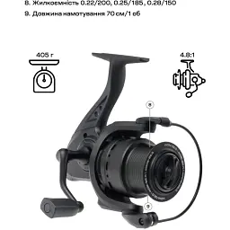 Котушка Brain Champ Feeder 4000 3+1BB 4.8:1 - мініатюра 7
