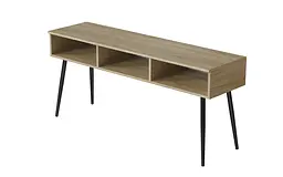 Тумба під телевізор Кентуккі Ferrum-decor 45x139x38 Чорний метал ДСП Дуб Сонома 16 мм (FRD-106730) - мініатюра 5