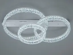 Сучасна стельова люстра Diasha MX78203/500+400+300WH з акриловими кільцями - мініатюра 4