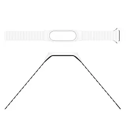 Ремінець Dual-color Magnetic для Xiaomi Mi Band 7/6/5/4/3 White / Black - мініатюра 4