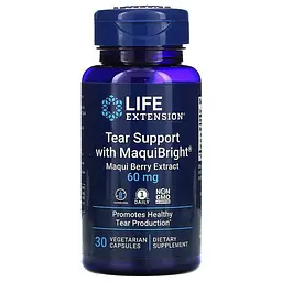 Защита глаз, Tear Support, ягодный экстракт маки, 60 мг, 30 вегетарианских капсул Life Extension vit0001672 - миниатюра 2
