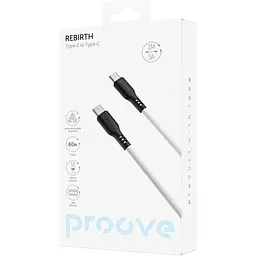 Кабель Proove Rebirth USB-C to USB-C 60W 1m White (CCRE60002202) [130373] - мініатюра 2
