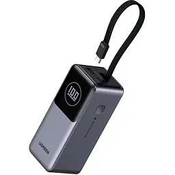Power Bank Ugreen Nexode PB723 20000mah 130W Built-In USB-C Cable LED Gray (55365B) UA