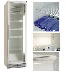 Холодильна шафа-вітрина Snaige CD480-6009 179x50x55 480 л автоматичне розморожування 5 полиць білий (CD480-6009) - мініатюра 2