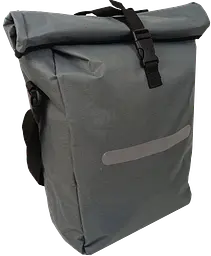 Велосипедна сумка на багажник з дощовиком 22L сіра Bikemate sum0028926 - мініатюра 4