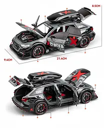 Колекційна металева модель автомобіля АвтоЕксперт Audi RS6 DTM з автобоксом на дах, інерцією, світлом та звуком 1:24 - мініатюра 6