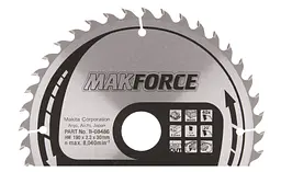 Диск пиляльний по дереву 190х30 мм 40T Makita Makforce B-08486