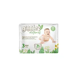 Подгузники Giggles Natural 3 Midi 4-9 кг 34 шт (8680131206391)
